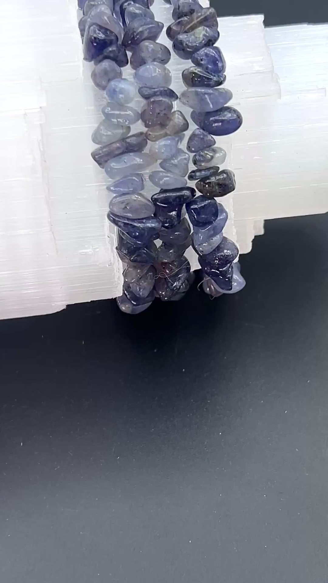Iolite Chip Bead Elastic Stretch Bracelet