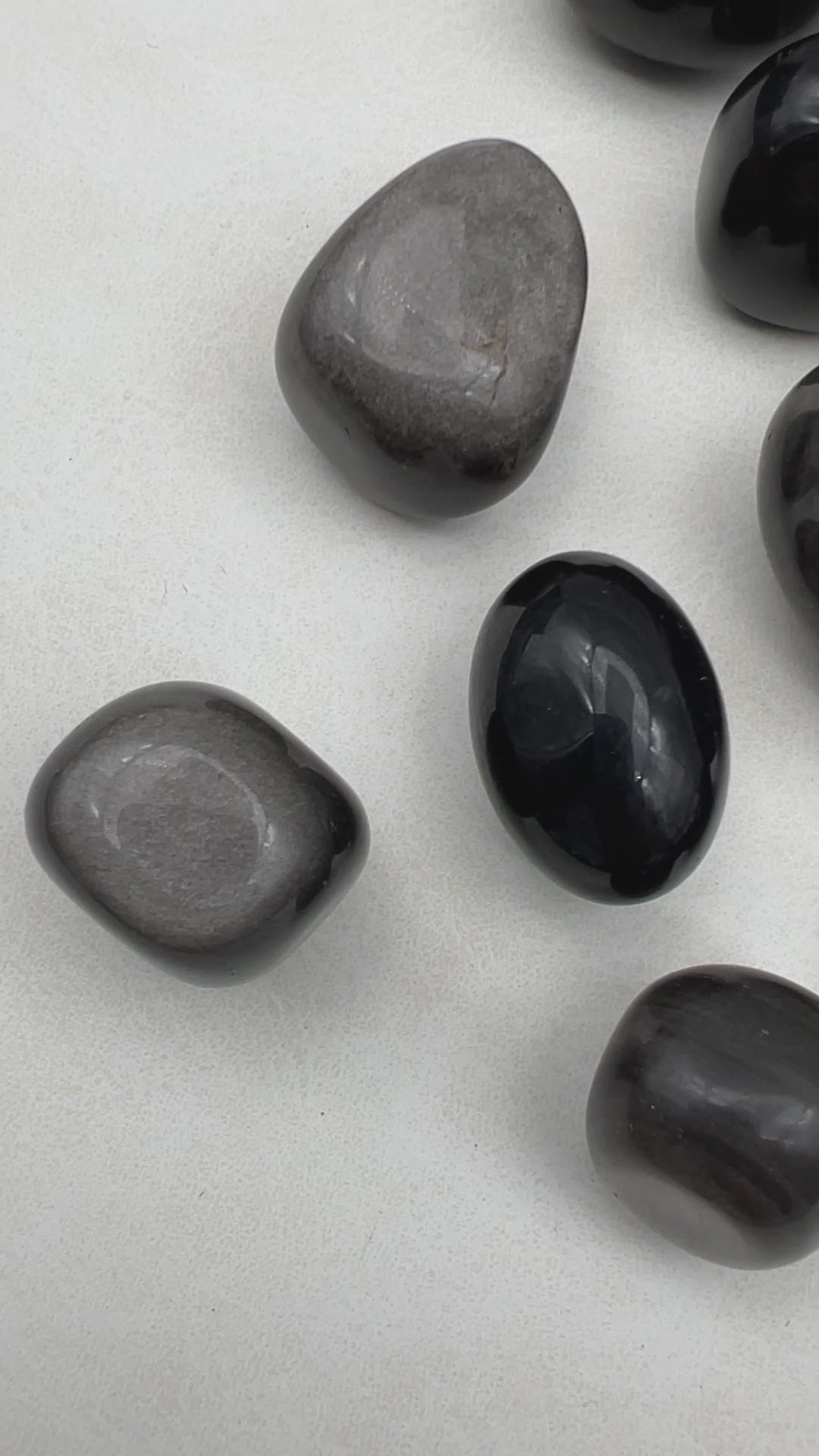 Tumbled Silver Sheen Obsidian (1 Pound)