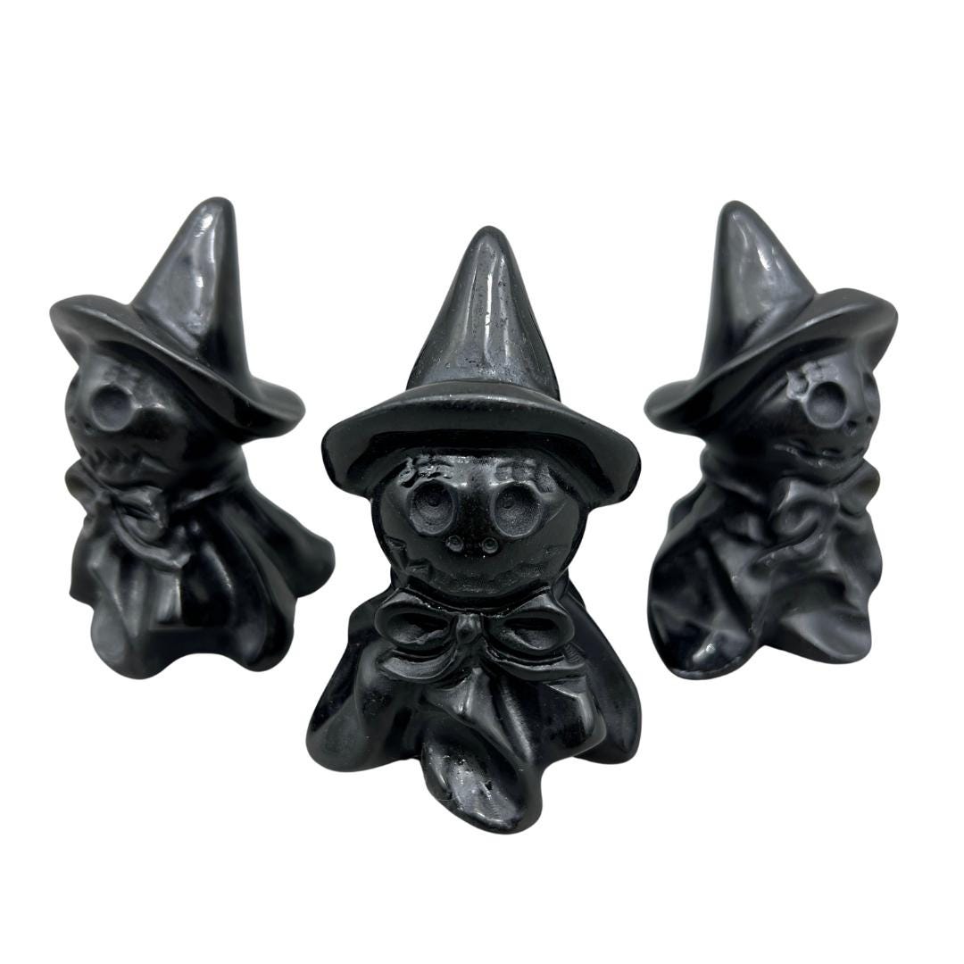 Pumpkin Trick or Treat Obsidian CarvingCrystal River Gems