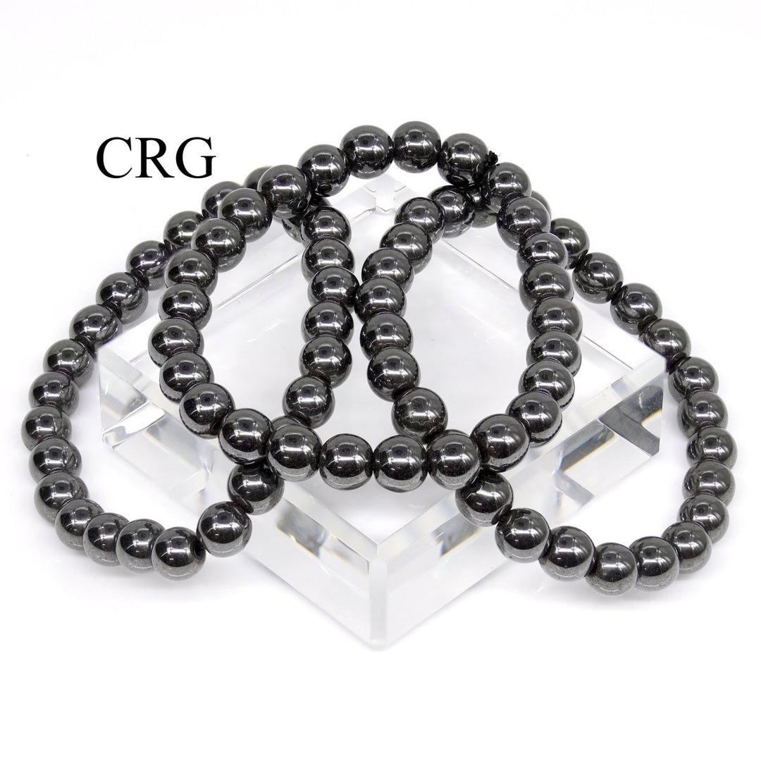 Hematite Tumbled Bead Stretch Bracelet (8mm)