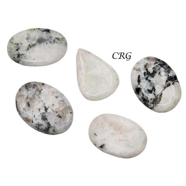 Rainbow Moonstone Cabochons (75 Grams) Mixed Sizes Bulk Wholesale Lot Crystal MineralsCrystal River Gems