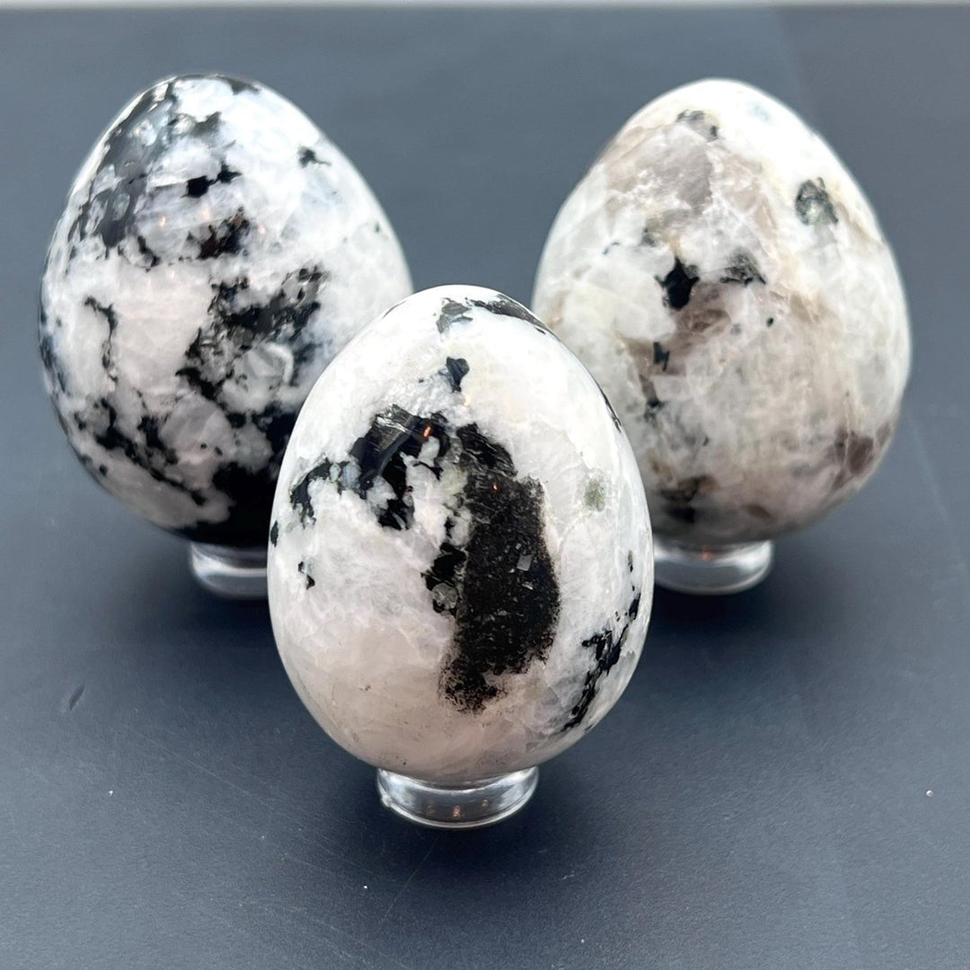 Rainbow Moonstone Polished EggCrystal River Gems