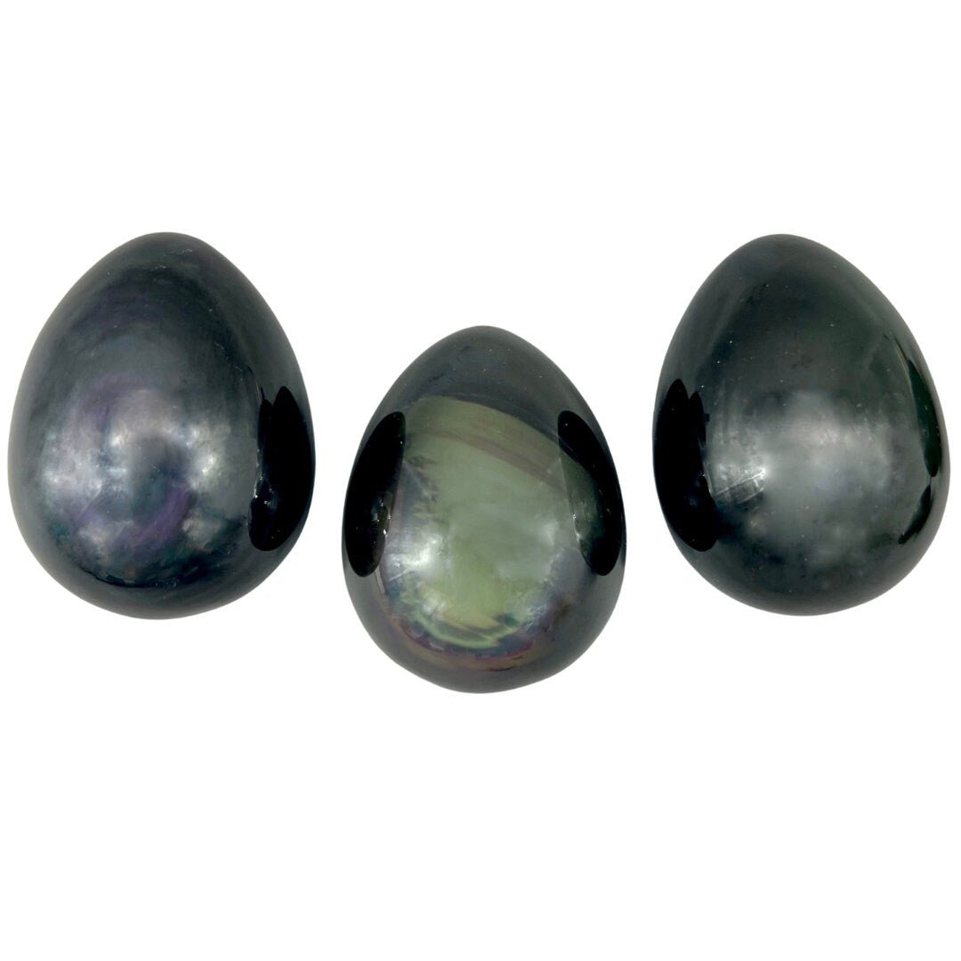 Rainbow Obsidian Egg (1 Piece) (55 to 60 mm)Crystal River Gems