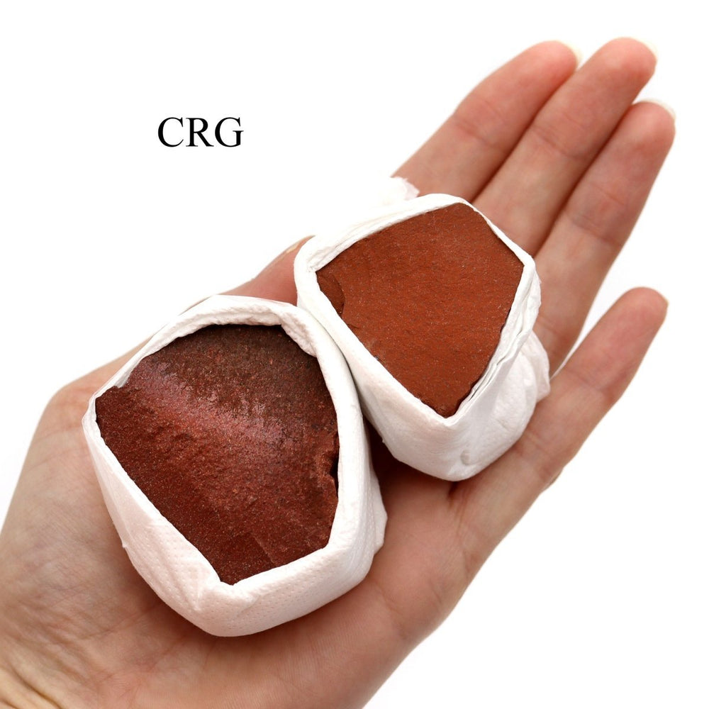 Red Jasper Small Flat (12 Pieces) Size 1.25 to 2.5 Inches Rough Brazilian CrystalCrystal River Gems