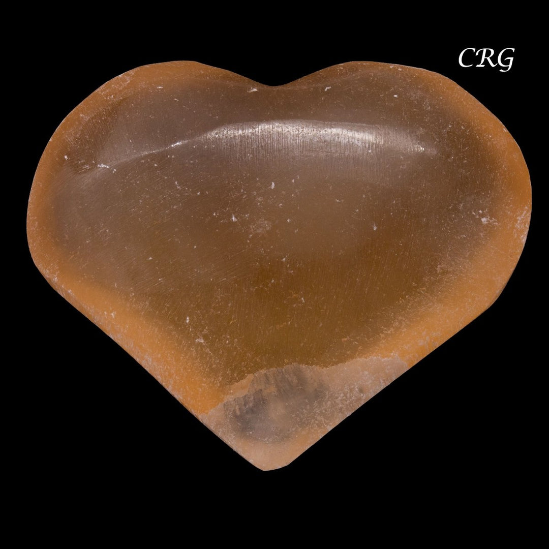 Red Selenite Puffy Heart 40 to 55mm (4 Pieces)Crystal River Gems