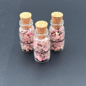 Rhodochrosite Chips In Bottle With Cork (1 Piece)