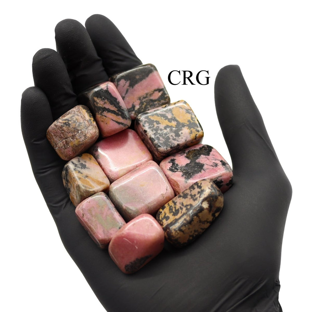 Rhodonite Tumbled (8 Ounces) Size 1 to 2 Inches Bulk Wholesale Lot Crystal Minerals
