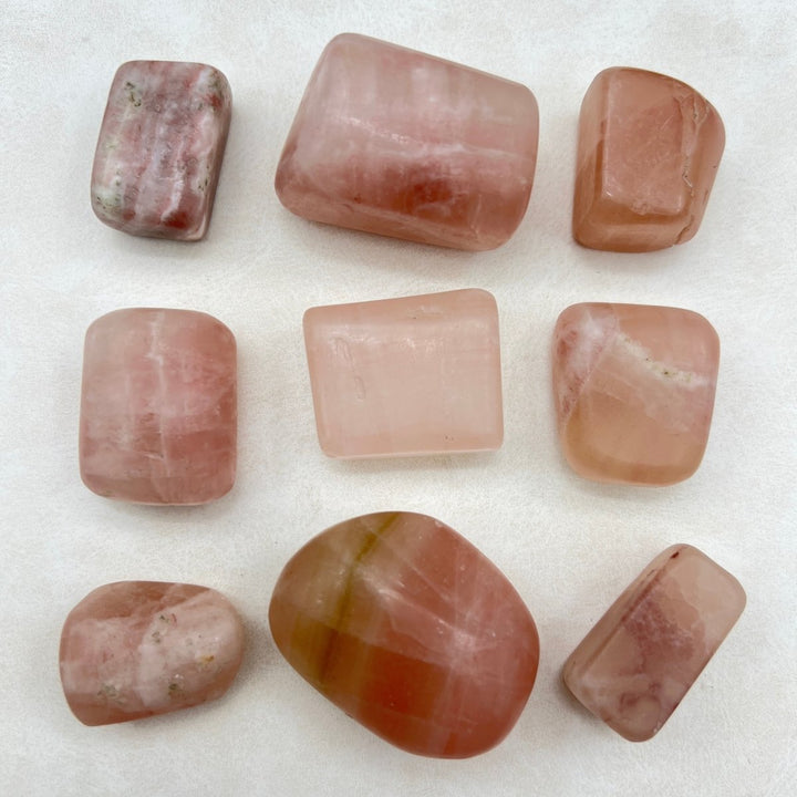 Rose Calcite Tumbled Bulk StonesCrystal River Gems