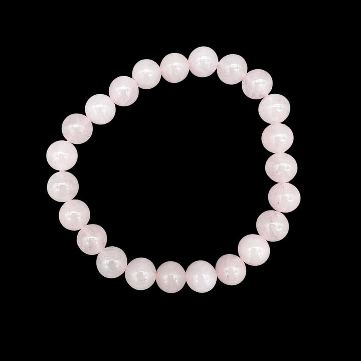 Rose Quartz Tumbled Bead Stretch Bracelet - 8 mm - QTY 1Crystal River Gems