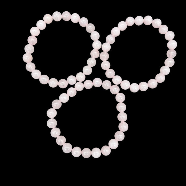 Rose Quartz Tumbled Bead Stretch Bracelet - 8 mm - QTY 1Crystal River Gems