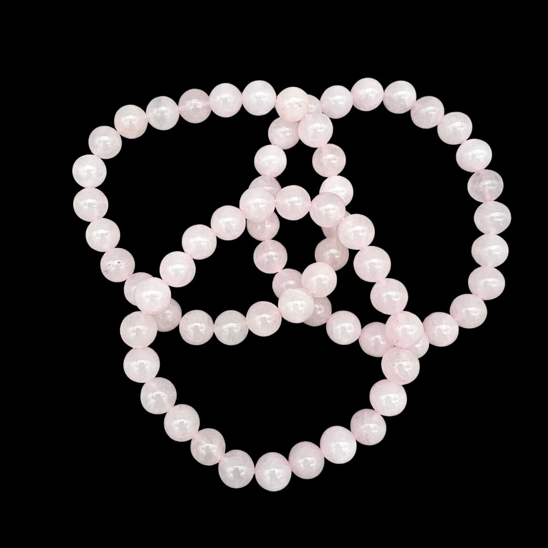 Rose Quartz Tumbled Bead Stretch Bracelet - 8 mm - QTY 1Crystal River Gems