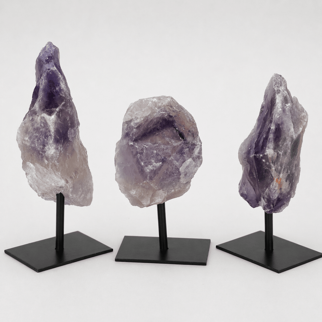 Rough Amethyst on Metal StandCrystal River Gems
