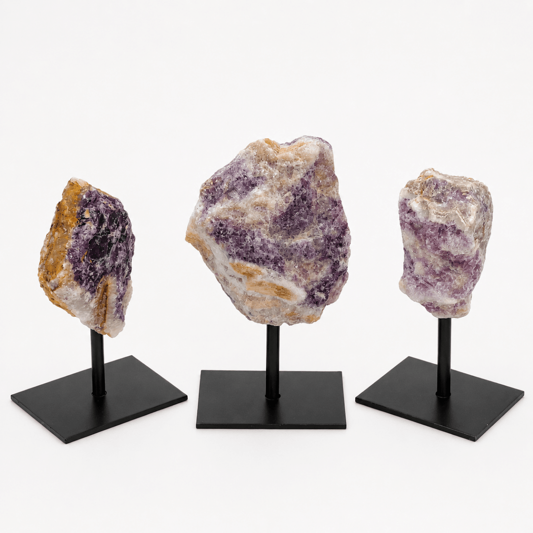 Rough Fluorite on Metal StandCrystal River Gems