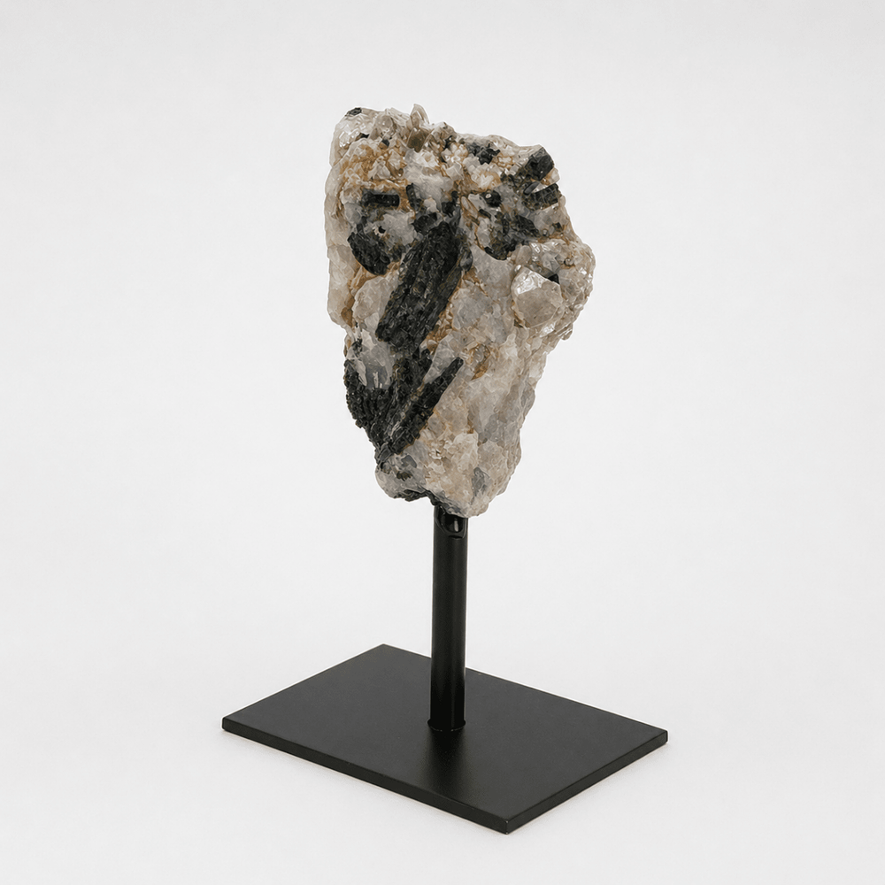 Rough Green Tourmaline on Metal StandCrystal River Gems