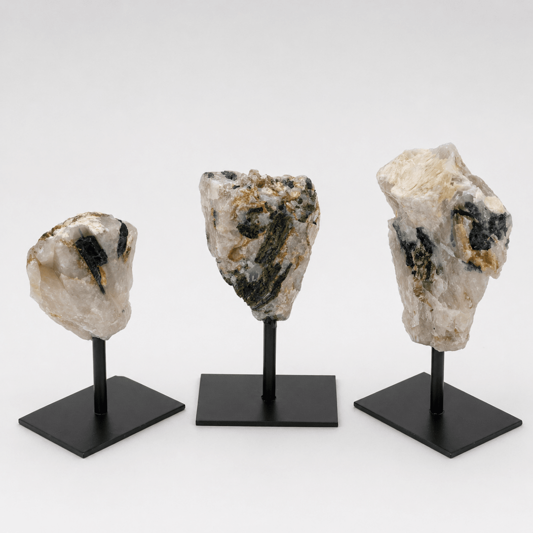 Rough Green Tourmaline on Metal StandCrystal River Gems