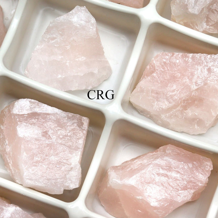Rough Rose Quartz Flat (1 - 1.5 Inches) (24 Pcs) Wholesale Crystal Gemstone LotCrystal River Gems