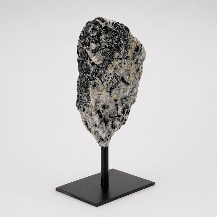 Rough Tourmalated Quartz on Metal StandCrystal River Gems