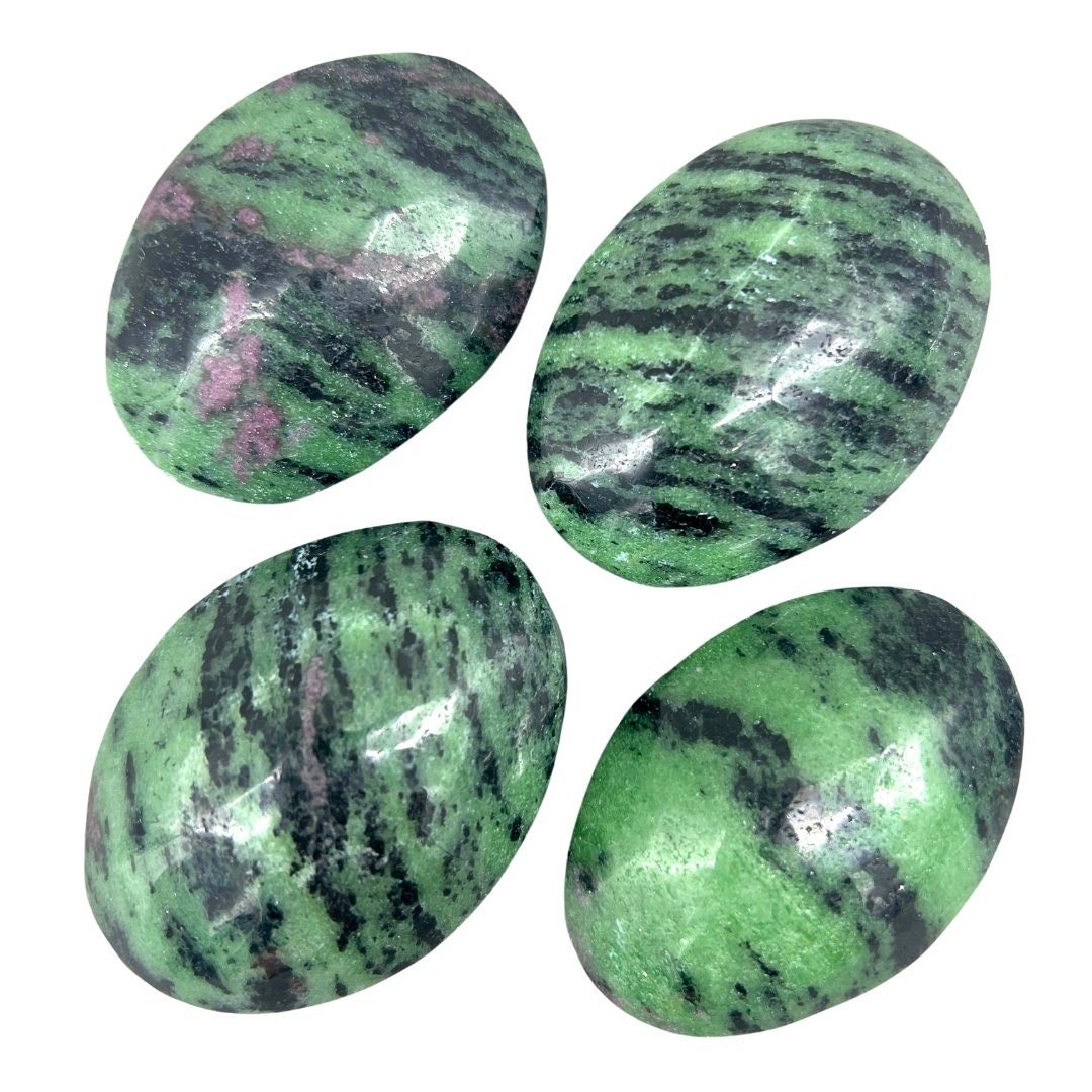 Ruby Zoisite Palm Stone (1 Piece) (60mm)Crystal River Gems