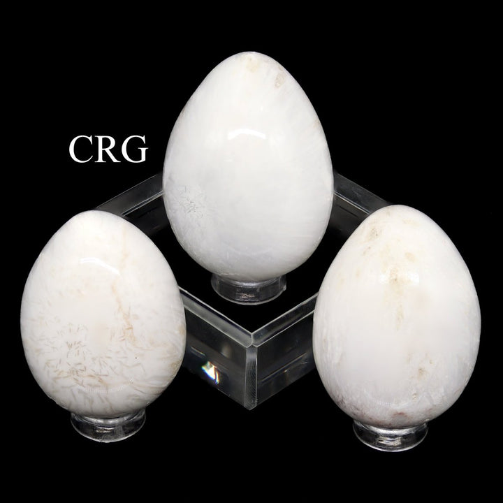 Scolecite Gemstone Egg (1 Piece) Size 2 to 3 Inches Polished Crystal ShapeCrystal River Gems