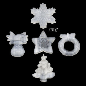 Selenite Christmas Carvings