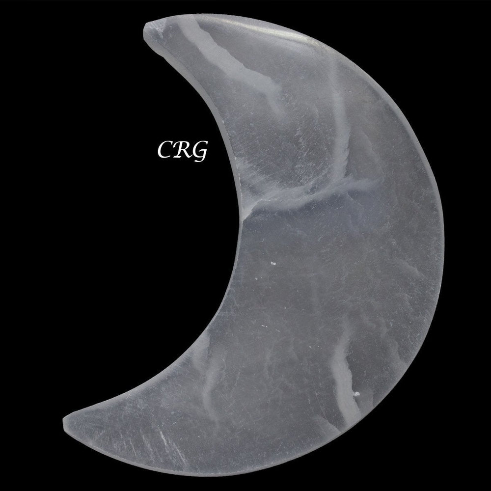 Selenite Crescent Moon Plate (1 Piece) Size 14 cm Crystal Gemstone Slab