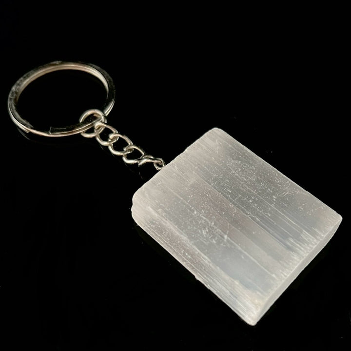 Selenite Rectangle Keychain (40 mm) (1 Piece)Crystal River Gems