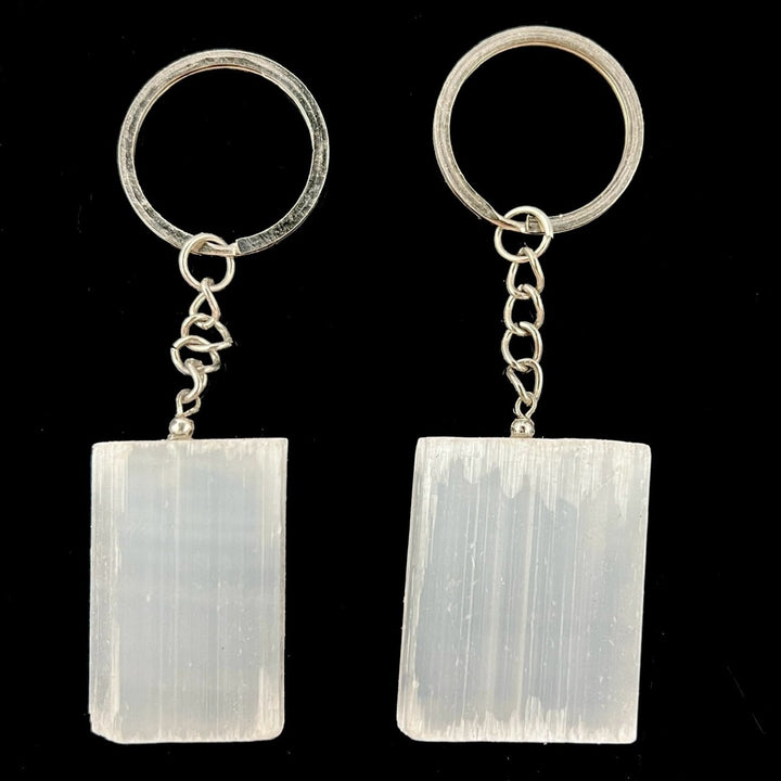 Selenite Rectangle Keychain (40 mm) (1 Piece)Crystal River Gems