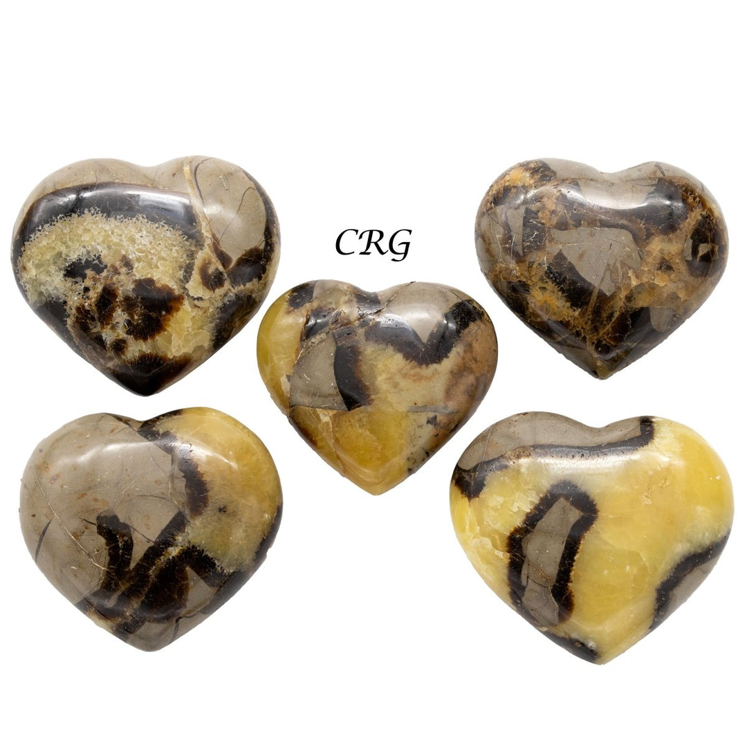 Septarian Calcite Puffy Hearts (1 Pound) Size 1.5 to 2.5 Inches Large Crystal Gemstone Palm Stone