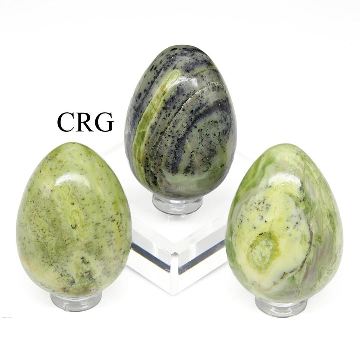 Serpentine Gemstone Egg (1 Piece) Size 2 to 3 Inches Polished Crystal ShapeCrystal River Gems