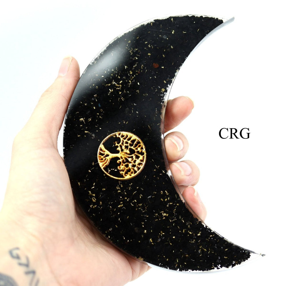 Shungite Orgonite Crescent Moon (1 Piece) Size 5 Inches Crystal Gemstone Shape