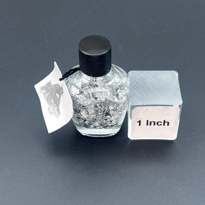 Silver Flakes In Water Small Bottle (1 Piece)Crystal River Gems