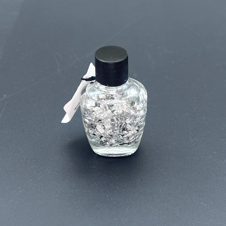 Silver Flakes In Water Small Bottle (1 Piece)Crystal River Gems