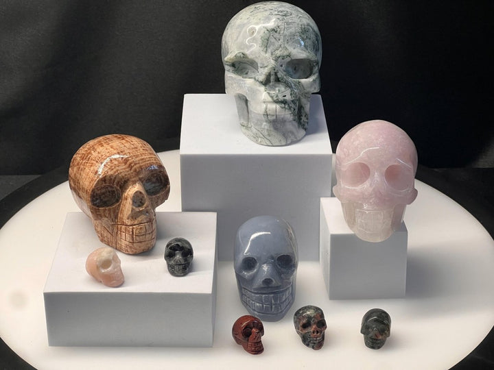 Skulls Mixed Crystal Bundle Lot (5 LBs) Bulk Wholesale Gemstone Décor CollectionCrystal River Gems