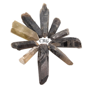 Smoky Quartz Points B-Grade (1 Kilogram) Size 2 to 5 Inches Bulk Wholesale Lot Crystals