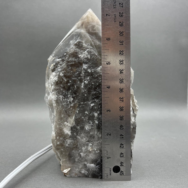 Smoky Quartz Top Polished Lamp with Cord and Bulb (1 Set) Gemstone Home Decor Wholesale Crystal SupplyCrystal River Gems