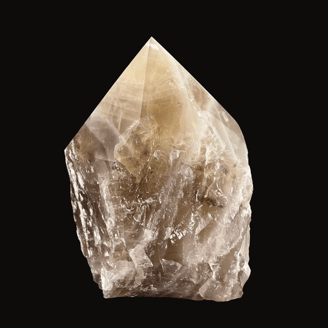 Smoky Quartz Top Polished Lamp with Cord and BulbCrystal River Gems