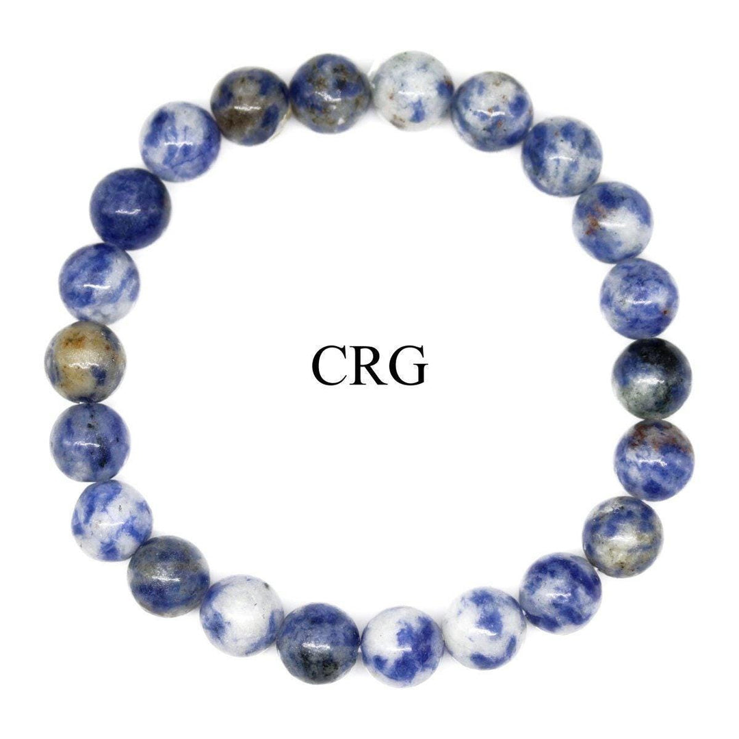 Sodalite Round Bead Stretch Bracelet (8 mm)Crystal River Gems