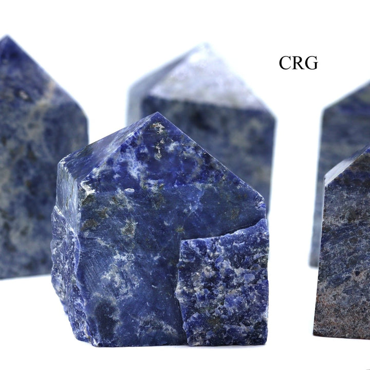 Sodalite Top Polished Point (1 Piece) Size 1.5 to 3 Inches Bulk Wholesale Lot Crystal Tower