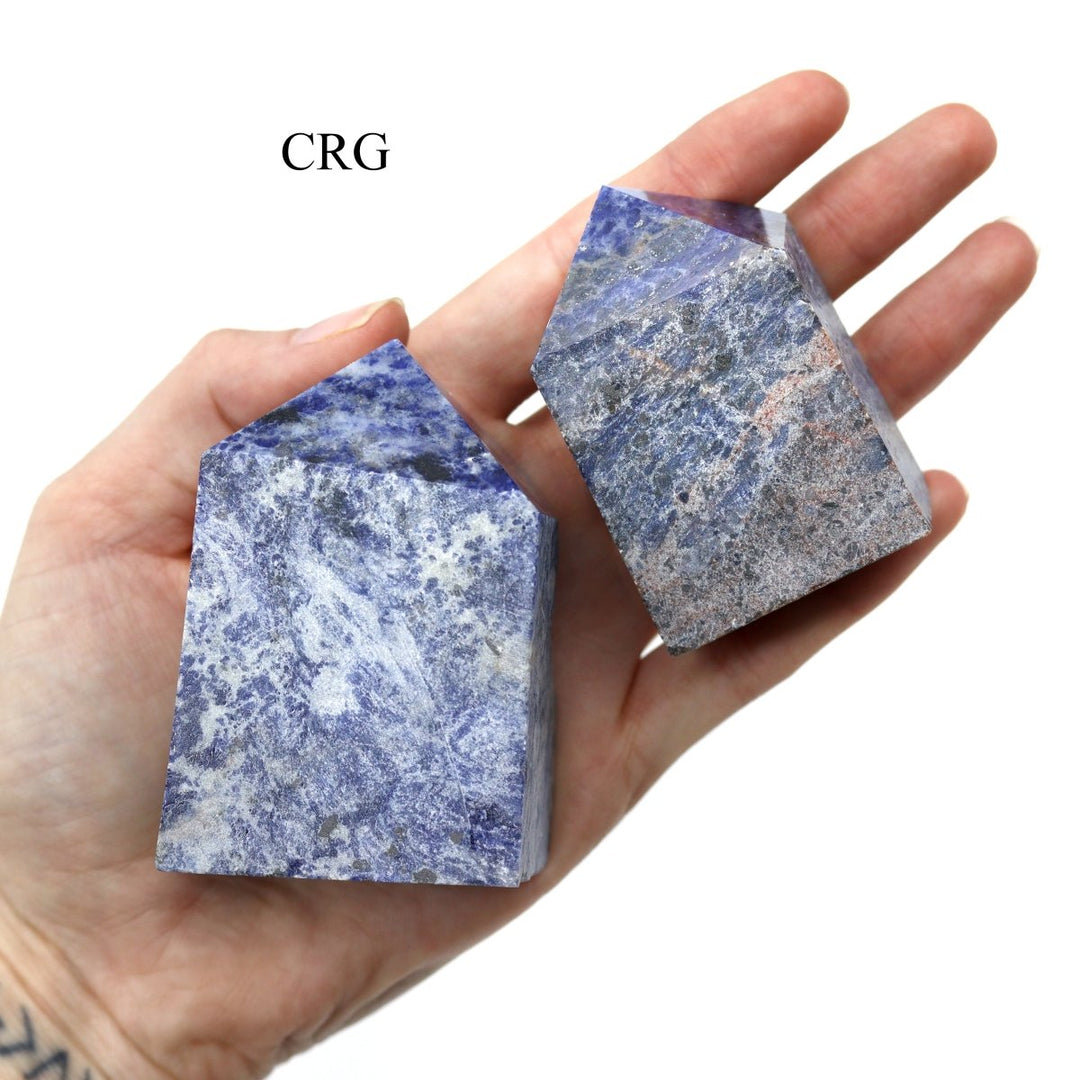 Sodalite Top Polished Points (2 Kilograms) Size 1.5 to 3 Inches Bulk Wholesale Lot Crystal Towers