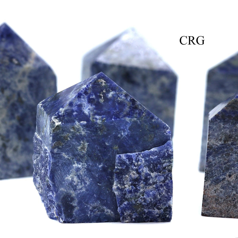 Sodalite Top Polished Points (2 Kilograms) Size 1.5 to 3 Inches Bulk Wholesale Lot Crystal Towers
