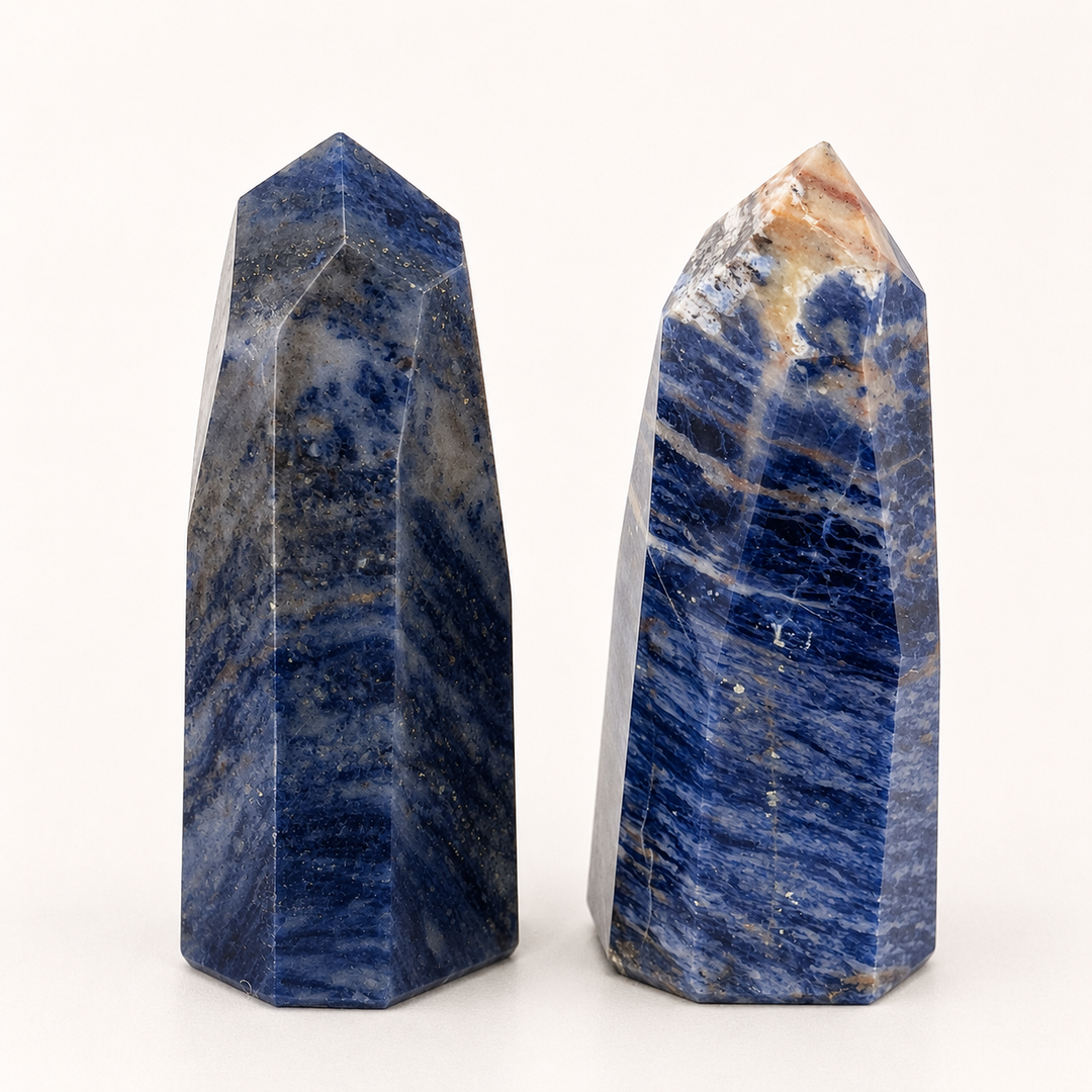 Hand-Carved Sodalite Freeform (Set of 2)