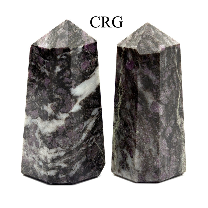 Spinel in Matrix Point (1 Piece) Size 3 to 5 Inches 6-Sided Standing Crystal Gemstone Home Decor