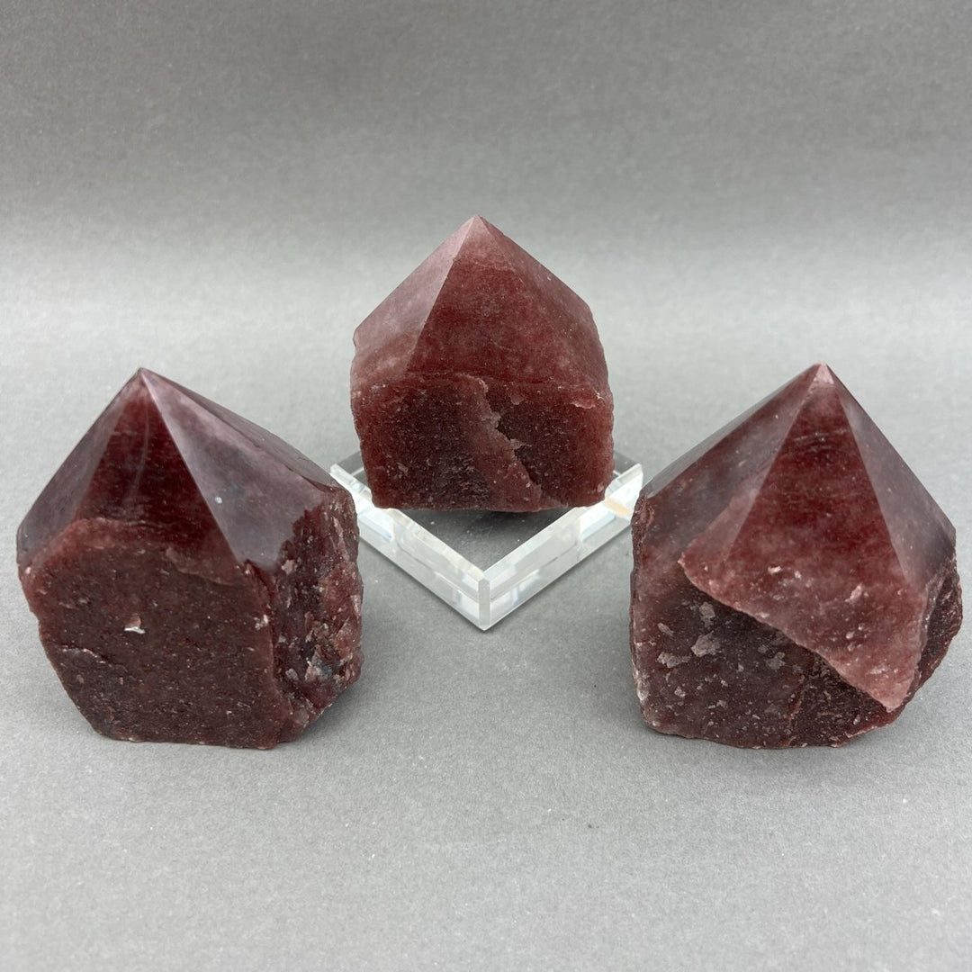 Strawberry Quartz Top Polished Point (1 Piece) Gemstone Home Decor Wholesale Crystal SupplyCrystal River Gems