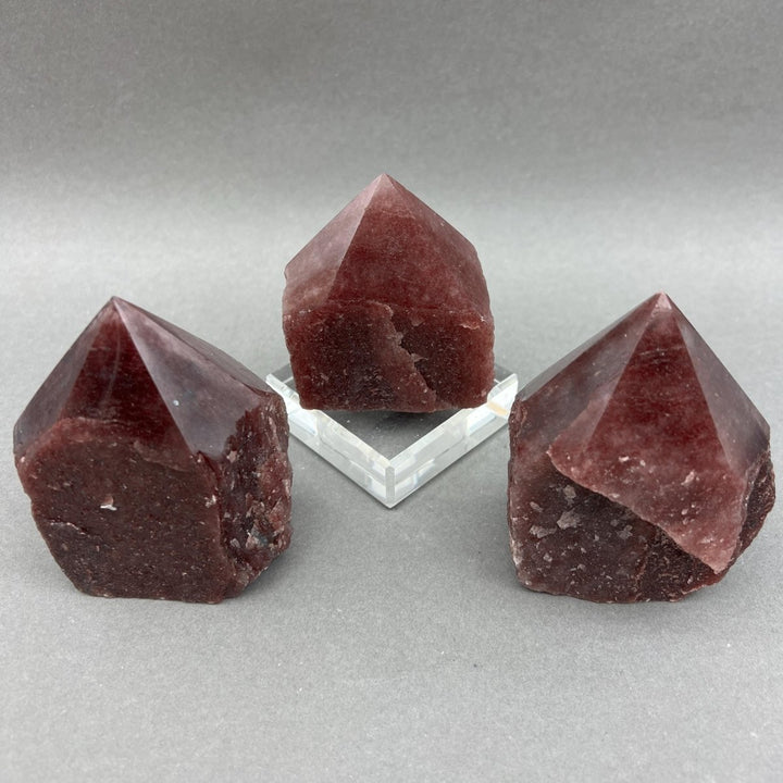 Strawberry Quartz Top Polished Point (1 Piece) Gemstone Home Decor Wholesale Crystal SupplyCrystal River Gems