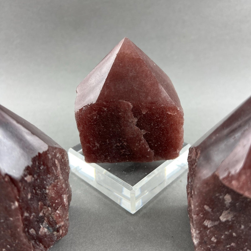 Strawberry Quartz Top Polished Point (1 Piece) Gemstone Home Decor Wholesale Crystal SupplyCrystal River Gems