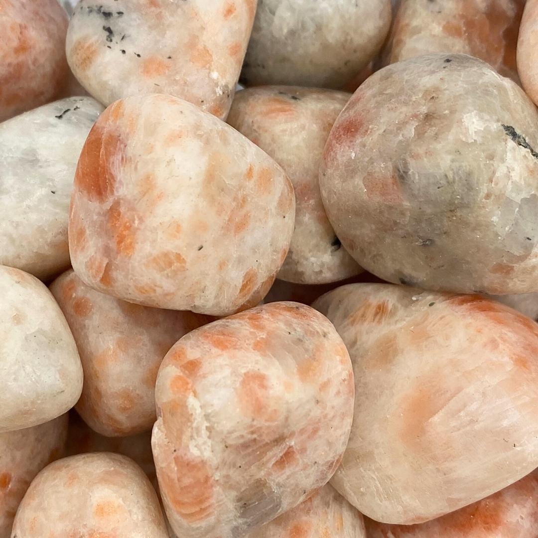 Sunstone Tumbled from India 20 to 40mmCrystal River Gems