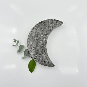 Syenite Flat Gemstone Crescent Moon (1 Piece)