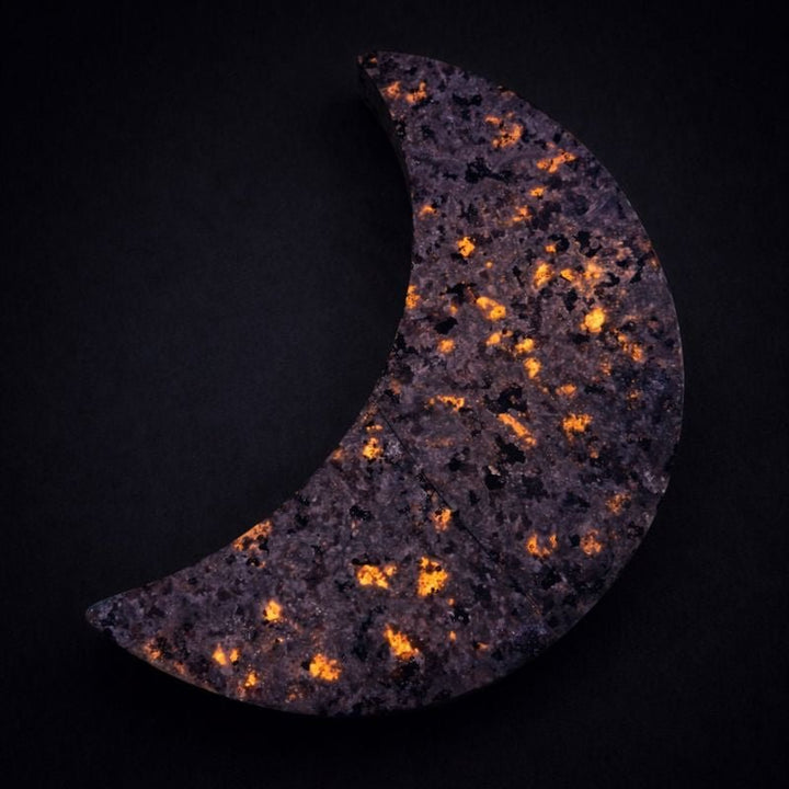 Syenite Flat Gemstone Crescent Moon (1 Piece)Crystal River Gems