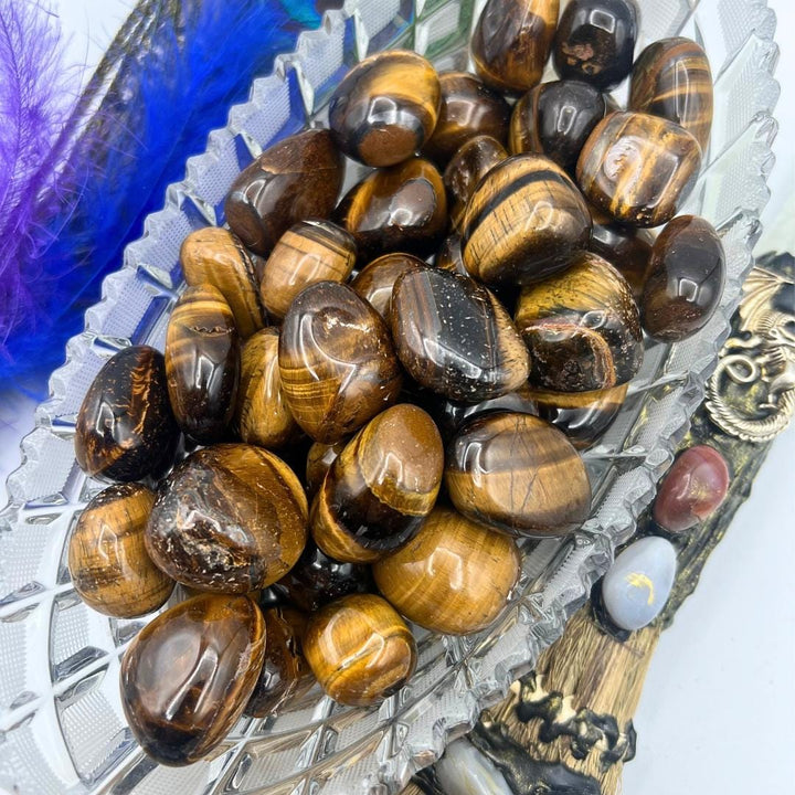 Tiger Eye Tumbled 20 to 40 mmCrystal River Gems
