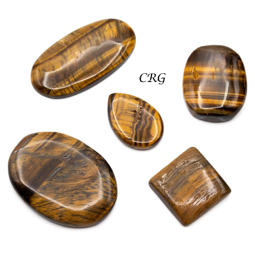 Tiger's Eye Cabochons (75 Grams) Mixed Sizes Bulk Wholesale Lot Crystal Minerals